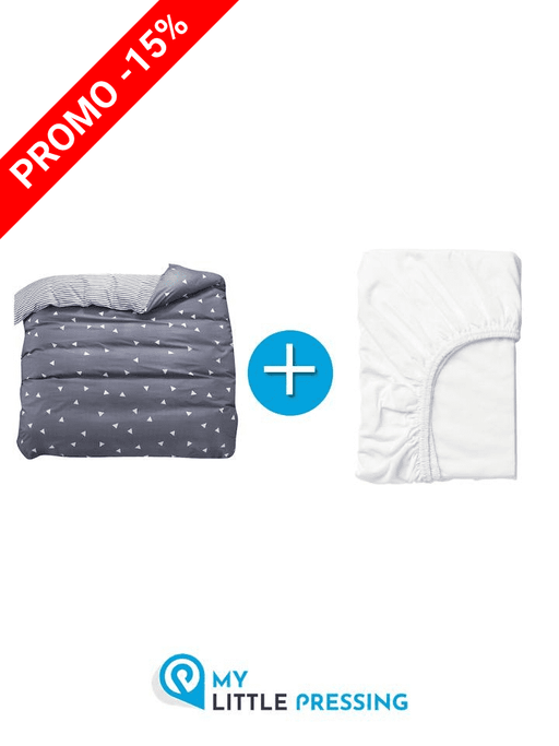 Housse de couette + drap housse 2 places - My Little Pressing