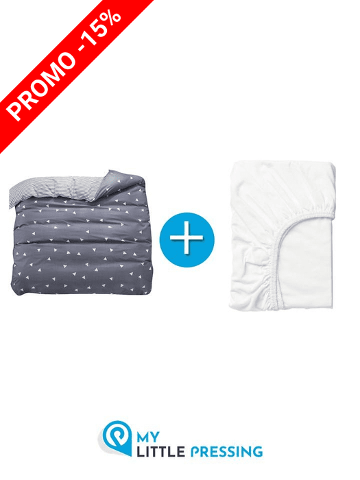 Housse de couette + drap housse 2 places - My Little Pressing